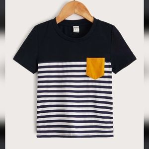 SHEIN kids 4Y everyday toddler print pocket tee shirt